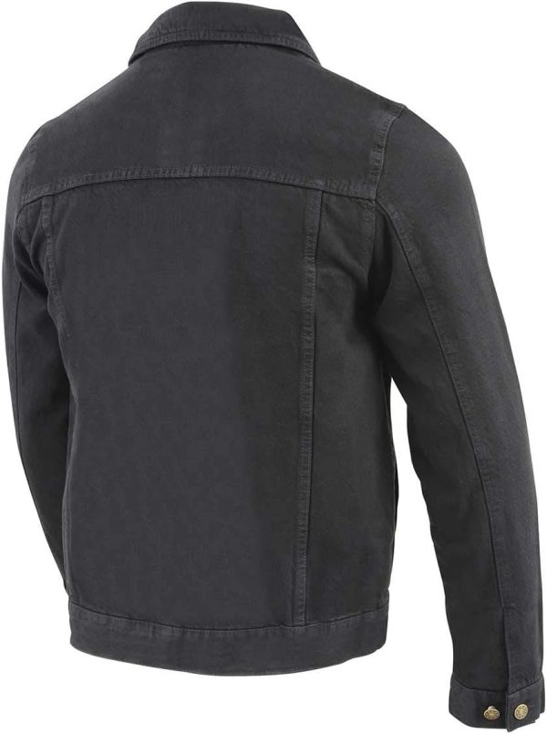 Men's Black Classic Denim Jean Jacket - Image 2