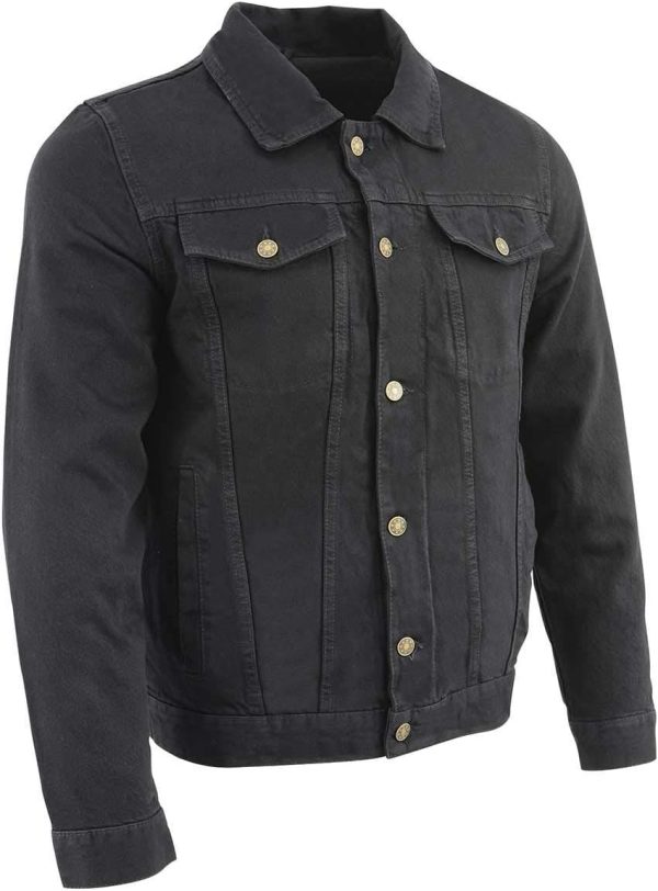 Men's Black Classic Denim Jean Jacket