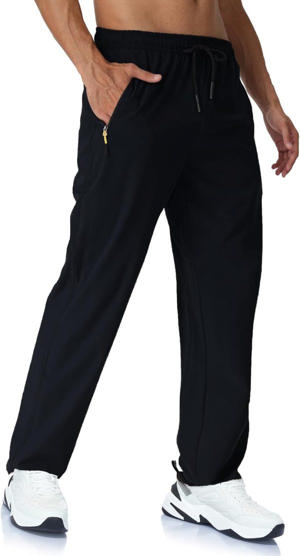 Mens Lightweight Hiking Pants Quick Dry Stretch Joggers for Running Workout Casual - Image 2