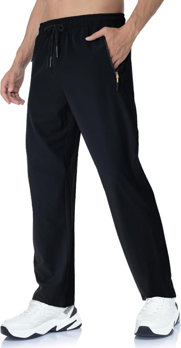 Mens Lightweight Hiking Pants Quick Dry Stretch Joggers for Running Workout Casual