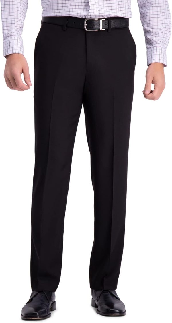Men's Premium Comfort Dress Pant-Straight Fit Flat Front (Regular and Big & Tall Sizes)