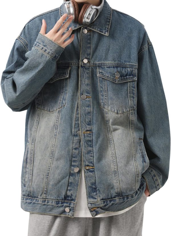 Men's Trucker Coat Denim Jackets - Image 2