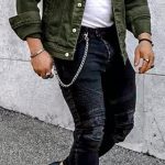 Men's Denim Jacket Casual Regular Fit Button Down Long  Jean Trucker Jacket - Image 2
