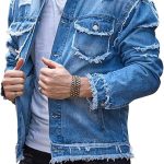 Men's Denim Jacket Jean Jacket Men Vintage Trucker Jackets Coats Long  Casual Denim Outerwear