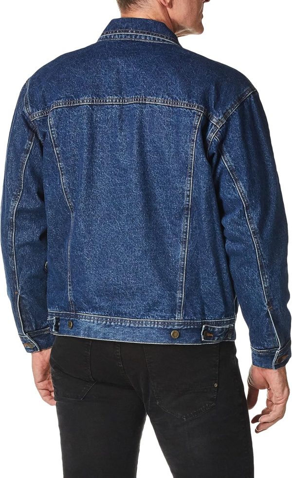 Men's Flannel Lined Denim Jacket - Image 2