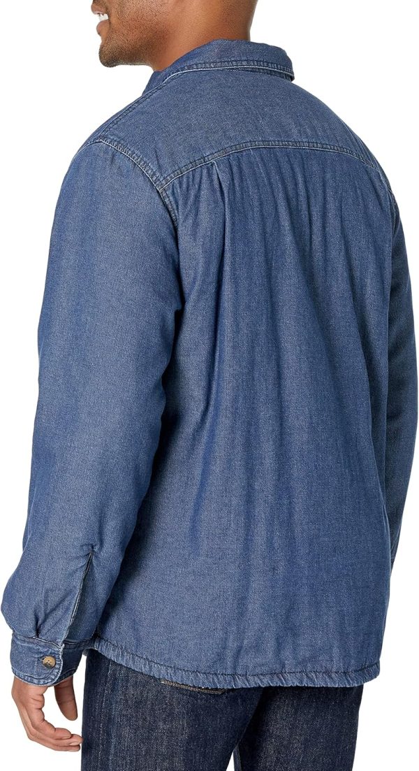 Men's Long  Sherpa Lined Shirt Jacket - Image 2